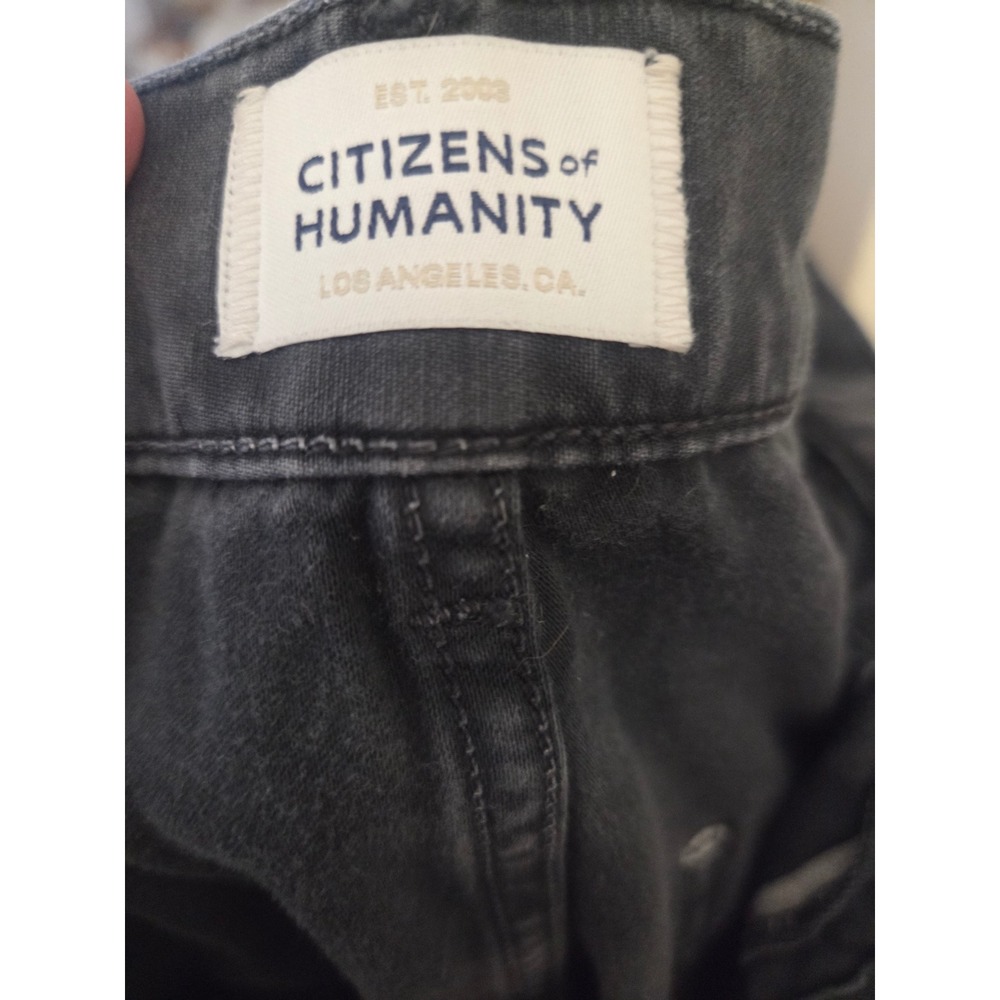 Citizens of Humanity Marcelle Cargo Pants Womens 27 Black Barrel Leg Premium - Picture 4 of 8